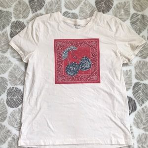 Madewell cherry bandana shirt